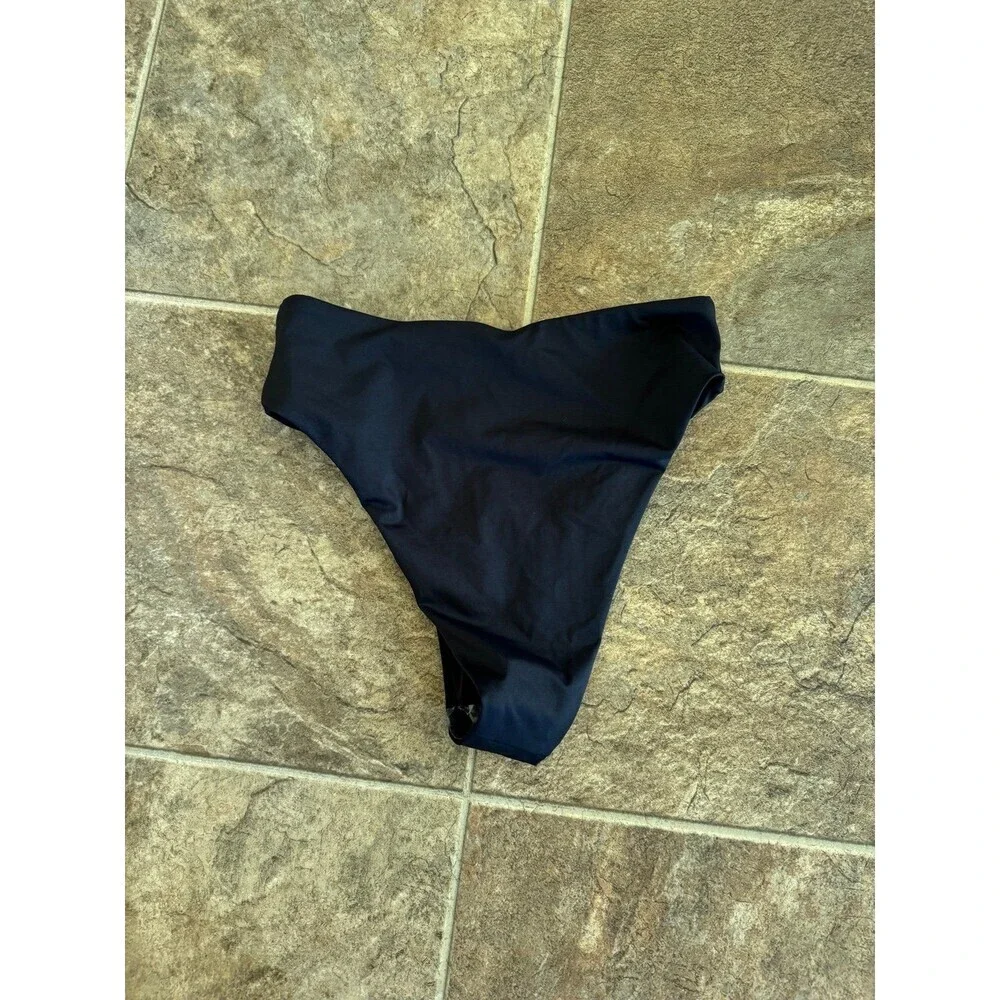 Skims Swim Mid Waist Bottom Size Small Onyx